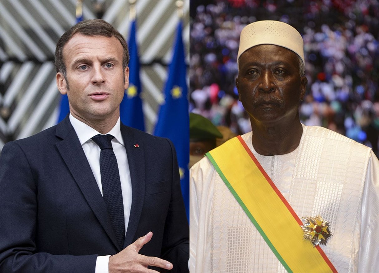 Emmanuel Macron et Bah N’Daw (montage) Zucchi/EUC/ROPI-REA
 et Bah N’DAw
© Habib Kouyate/XINHUA-REA