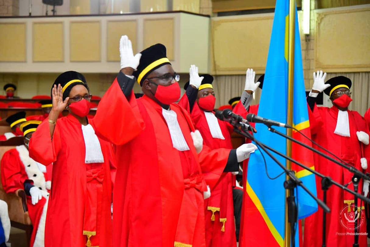 Des magistrats lors de leur prestation de serment de Félix Tshisekedi, le 4 août 2020. © DR / Présidence RDC