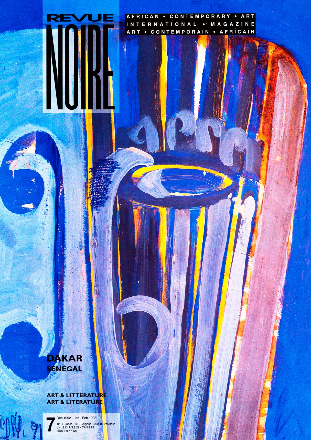 Revue Noire N°7, sous la direction de Jean Loup Pivin, publié en septembre 1992