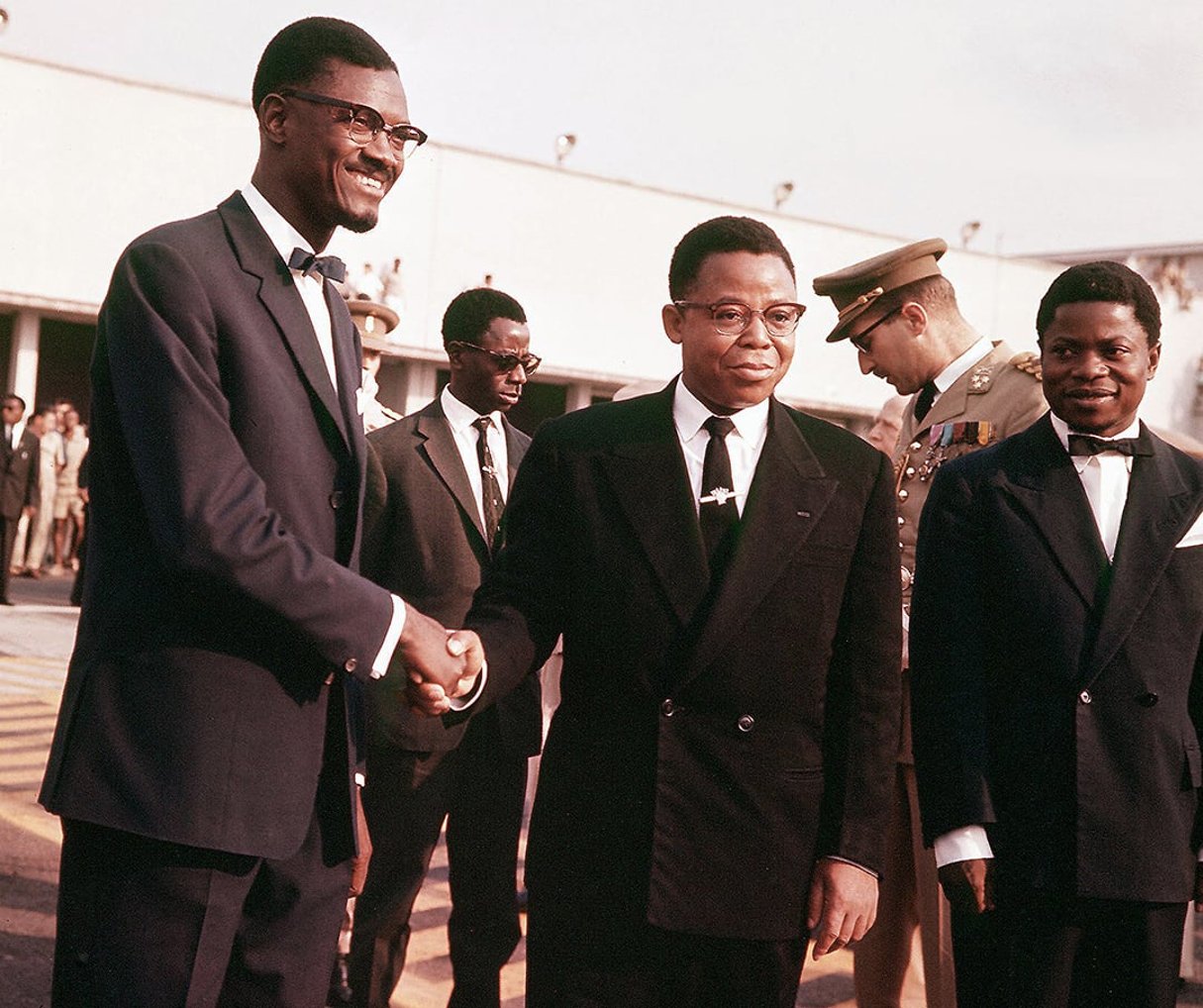 Le Premier ministre Patrice Lumumba et le président congolais Joseph Kasa-Vubu. © DALMAS/SIPA