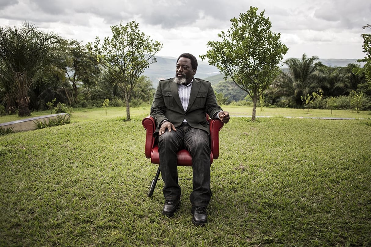 Joseph Kabila dans le jardin de son ranch de Kinshasa, en décembre 2018 © JOHN WESSELS/AFP