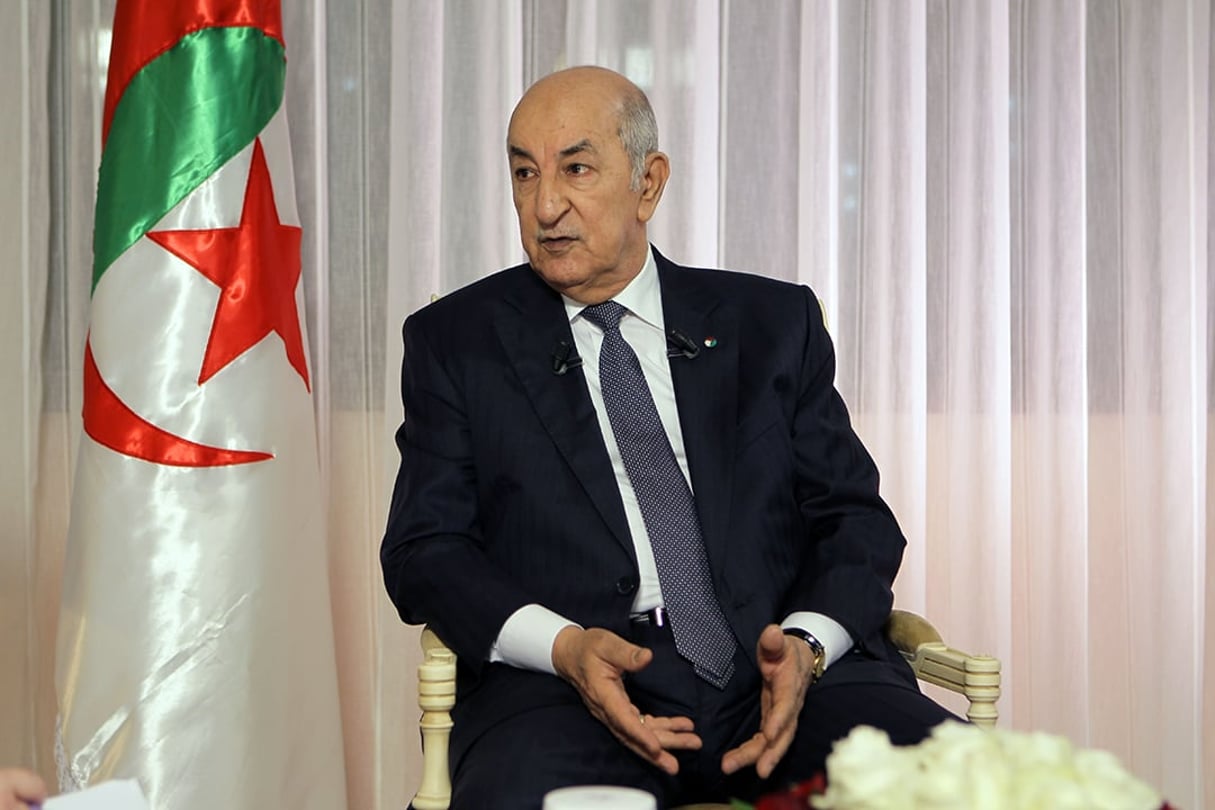 Le président algérien au Palais présidentiel, à Alger. © Farouk Batiche / PPAgency/Sipa
