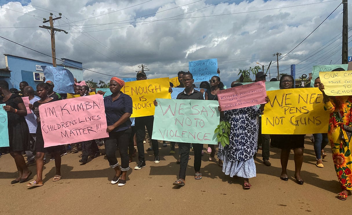 Le 25 octobre 2020., au lendemain du massacre de Kumba. © REUTERS/Josiane Kouagheu