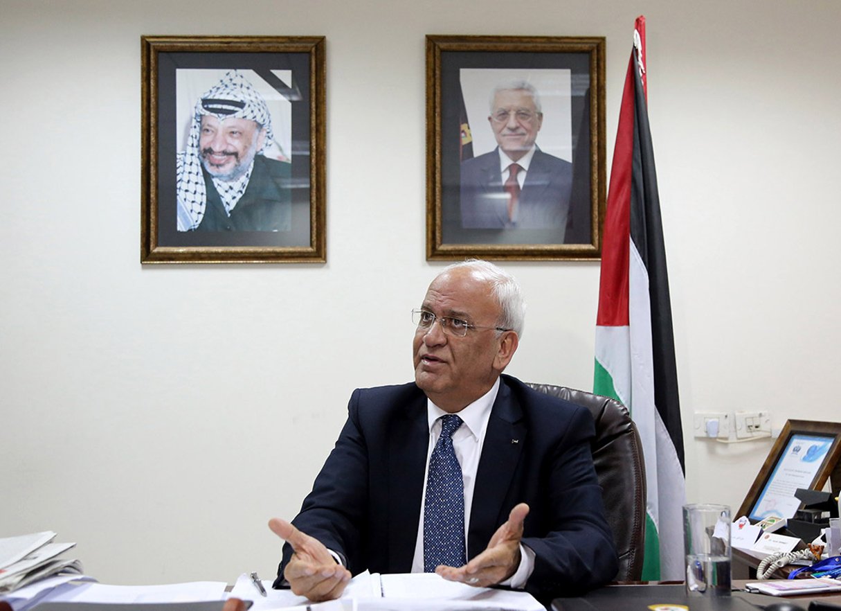 Le secrétaire général de l’Organisation de libération de la Palestine (OLP) , le 3 février 2017 à Jéricho. © Issam Rimawi/Anadolu Agency/AFP