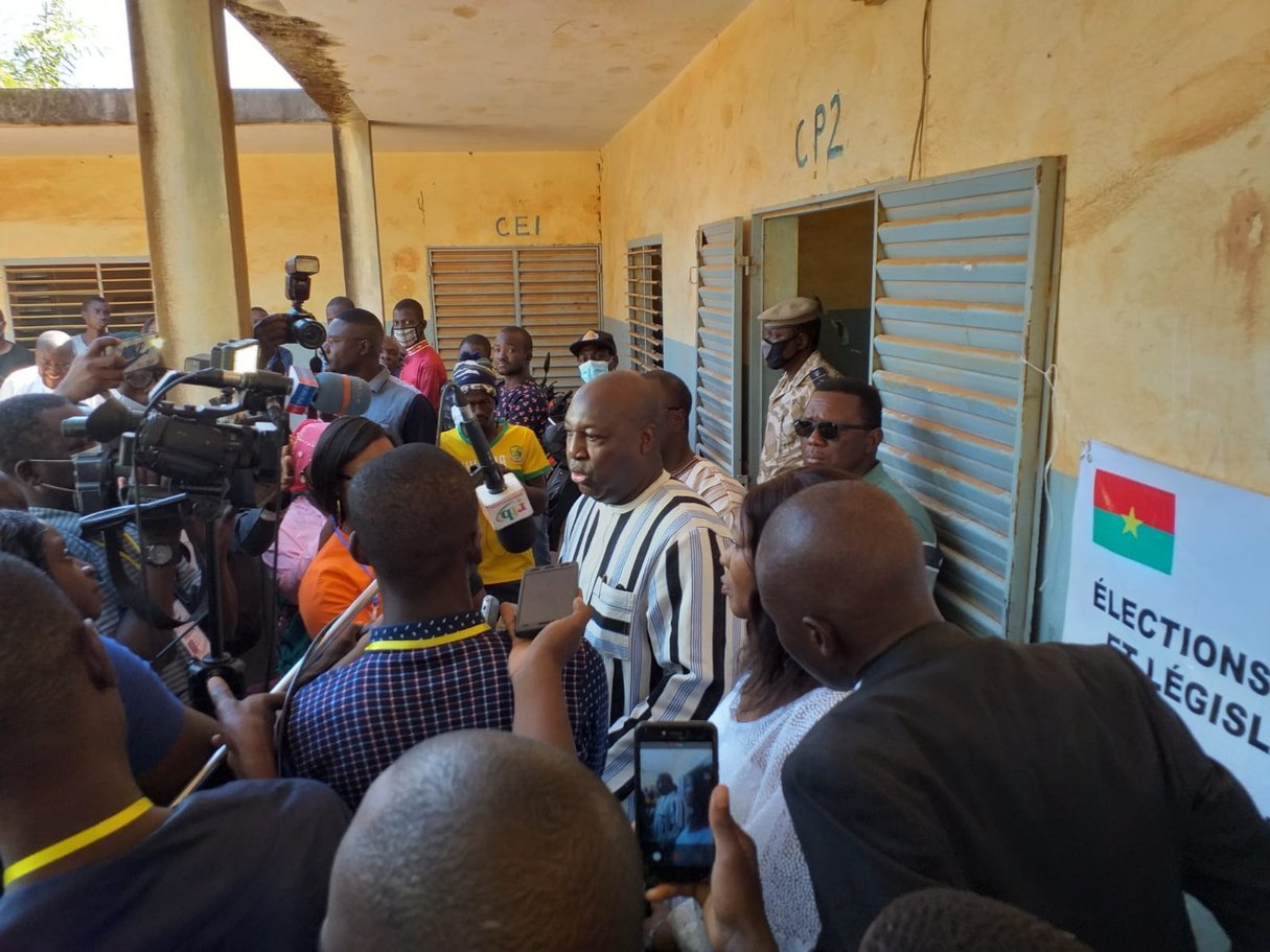 Zéphirin Diabré, candidat à l'élection présidentielle au Burkina Faso, le 22 novembre 2020. &copy; Thibault Bluy pour JA