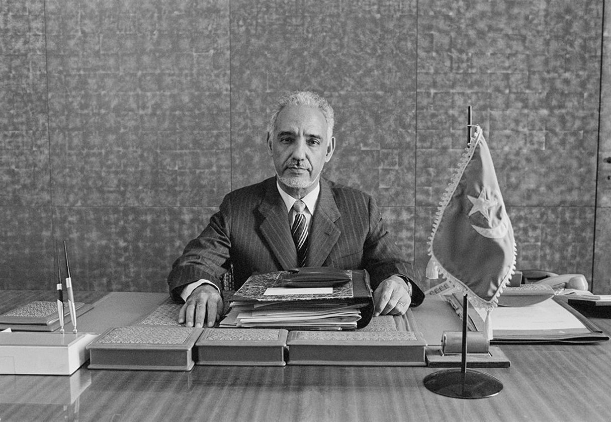 Le président Moktar Ould Daddah a proclamé l’indépendance de la Mauritanie le 28 novembre 1960. © Jacques Pavlovsky/Sygma via Getty Images