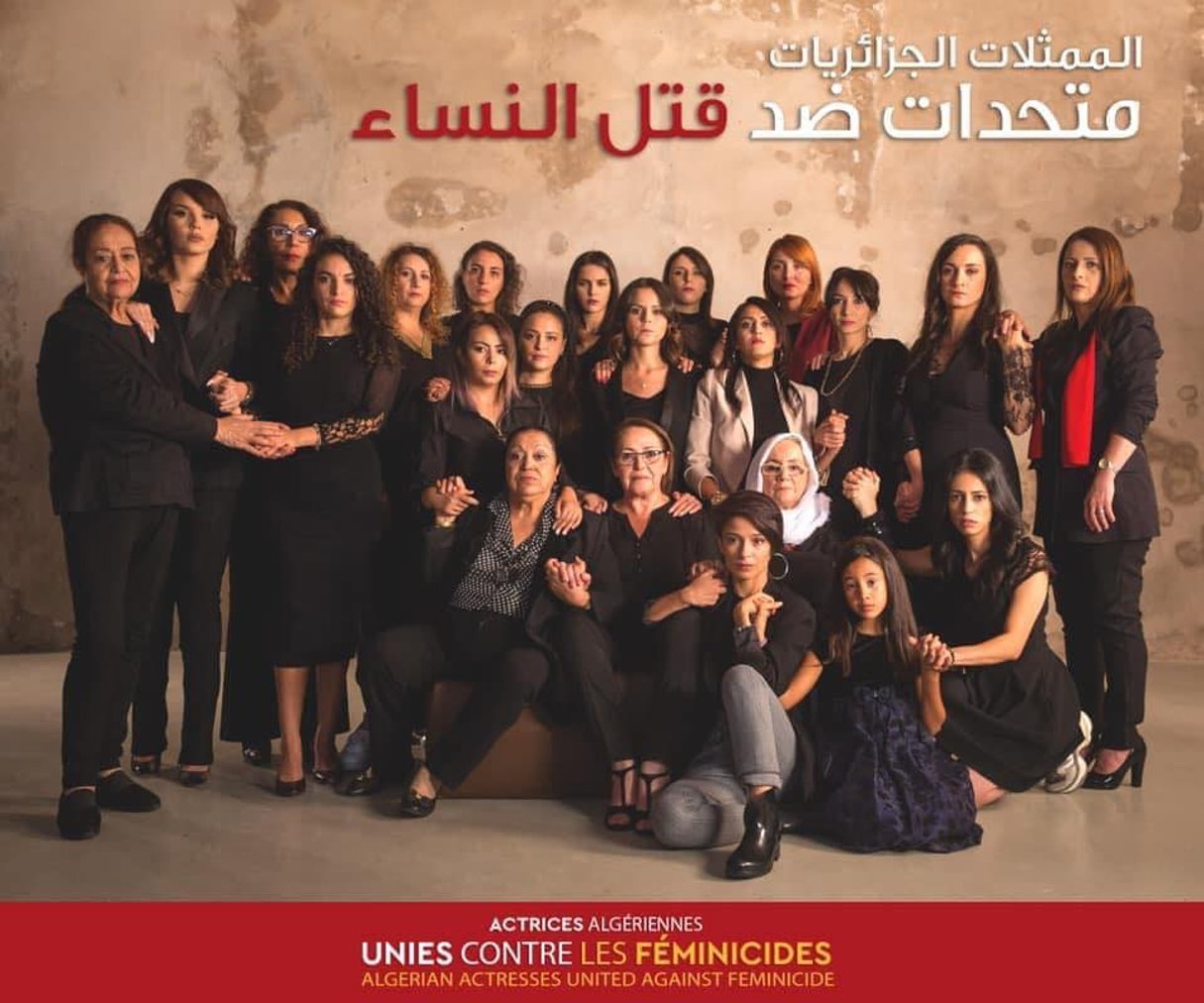 Des actrices algériennes se mobilisent contre les féminicides. © Actrices algeriennes unies contre le féminicide/Facebook