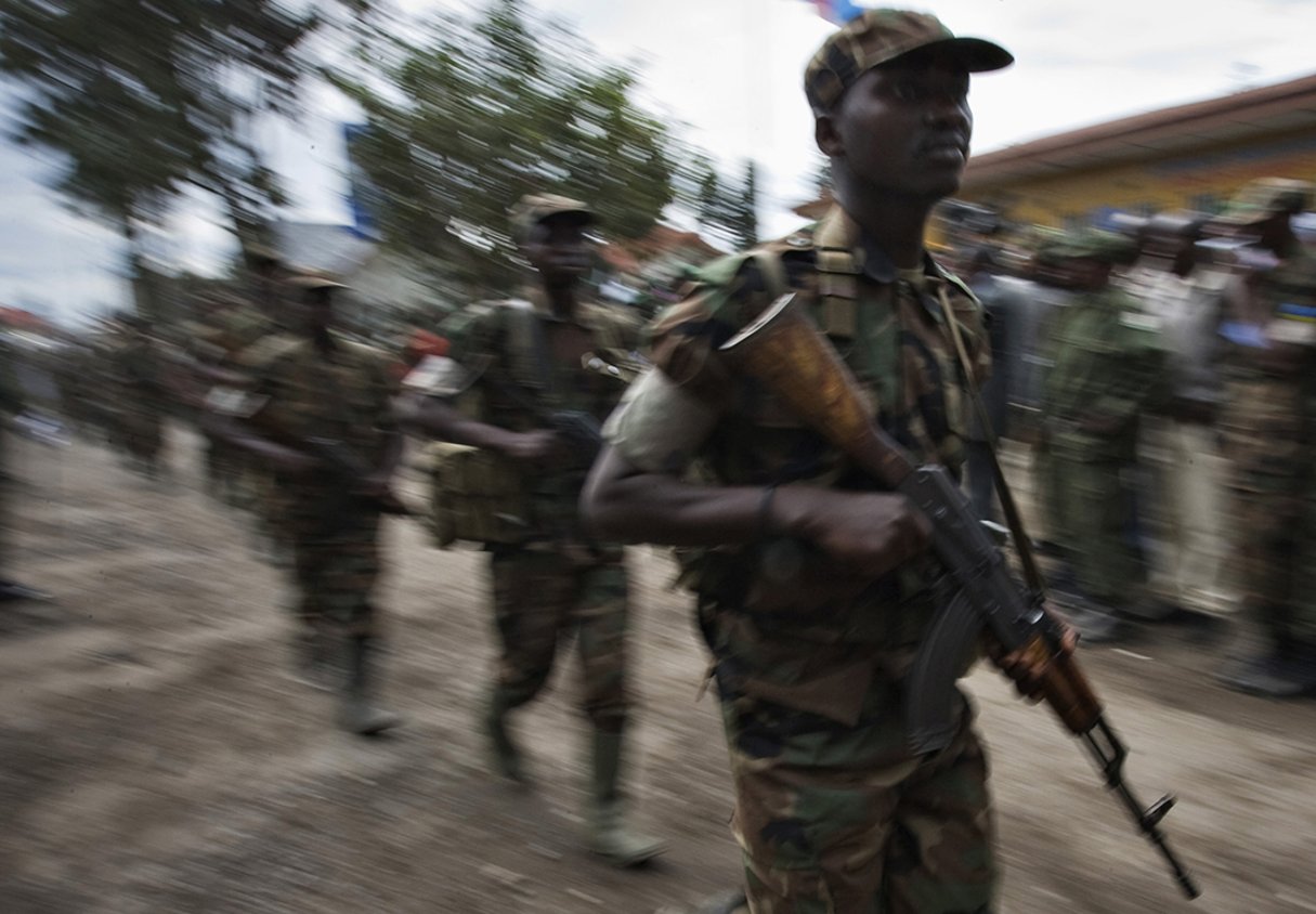Soldats rwandais se retirant du territoire congolais, ici à Goma, le 25 février 2009 (illustration). © Finbarr O’Reilly/REUTERS