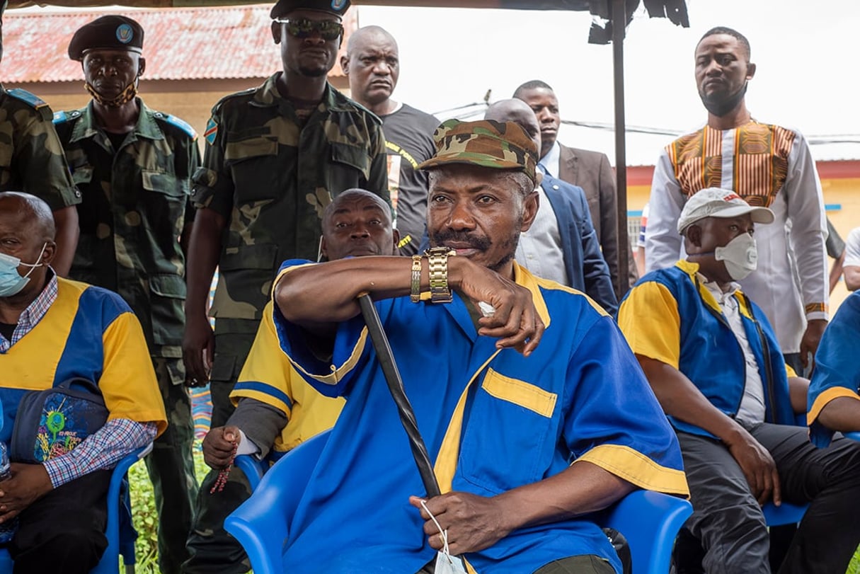 Le colonel Eddy Kapend à la prison de Makala, à Kinshasa, le 8 janvier 2021. © ARSENE MPIANA/AFP