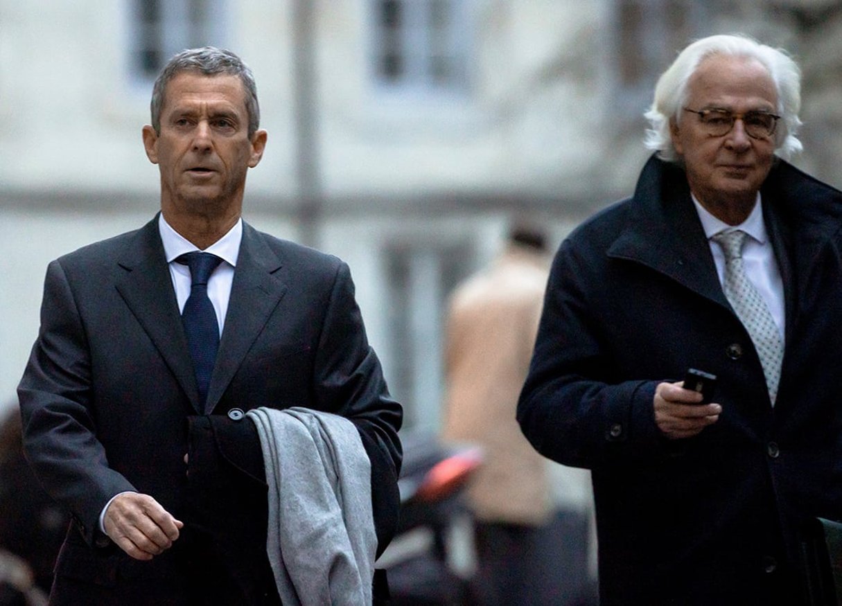 Beny Steinmetz et son avocat Marc Bonnant, à Genève. © Denis Balibouse/REUTERS