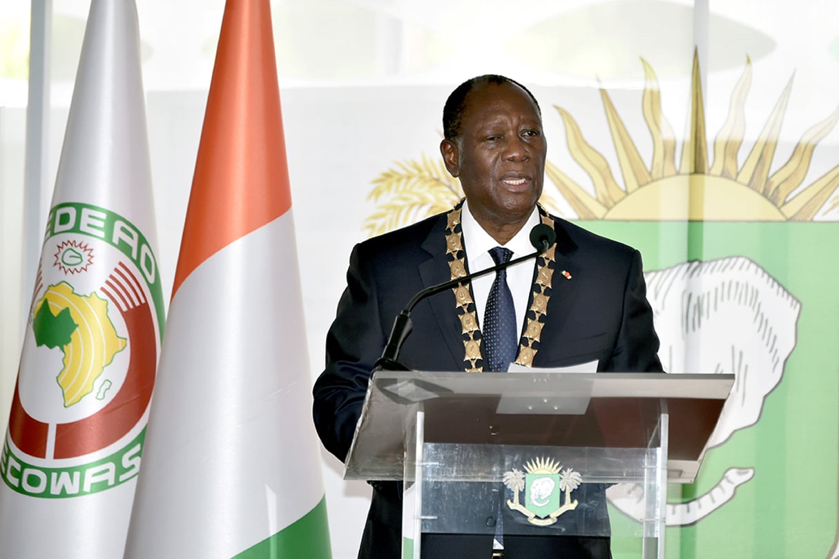 Alassane Ouattara, en décembre 2020. © Sia Kambou/Pool via REUTERS
