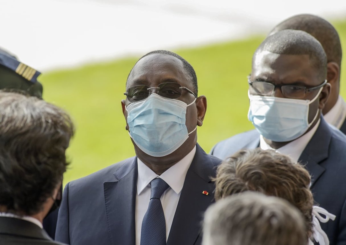 Macky Sall à Paris, le 27 août 2020. © ERIC PIERMONT/AFP