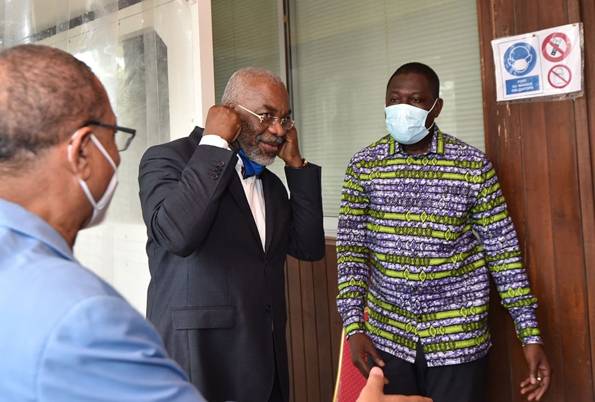 Pascal Affi N’Guessan avant sa rencontre avec Henri Konan Bédié le 31 décembre 2020 à Abidjan © SIA KAMBOU / AFP