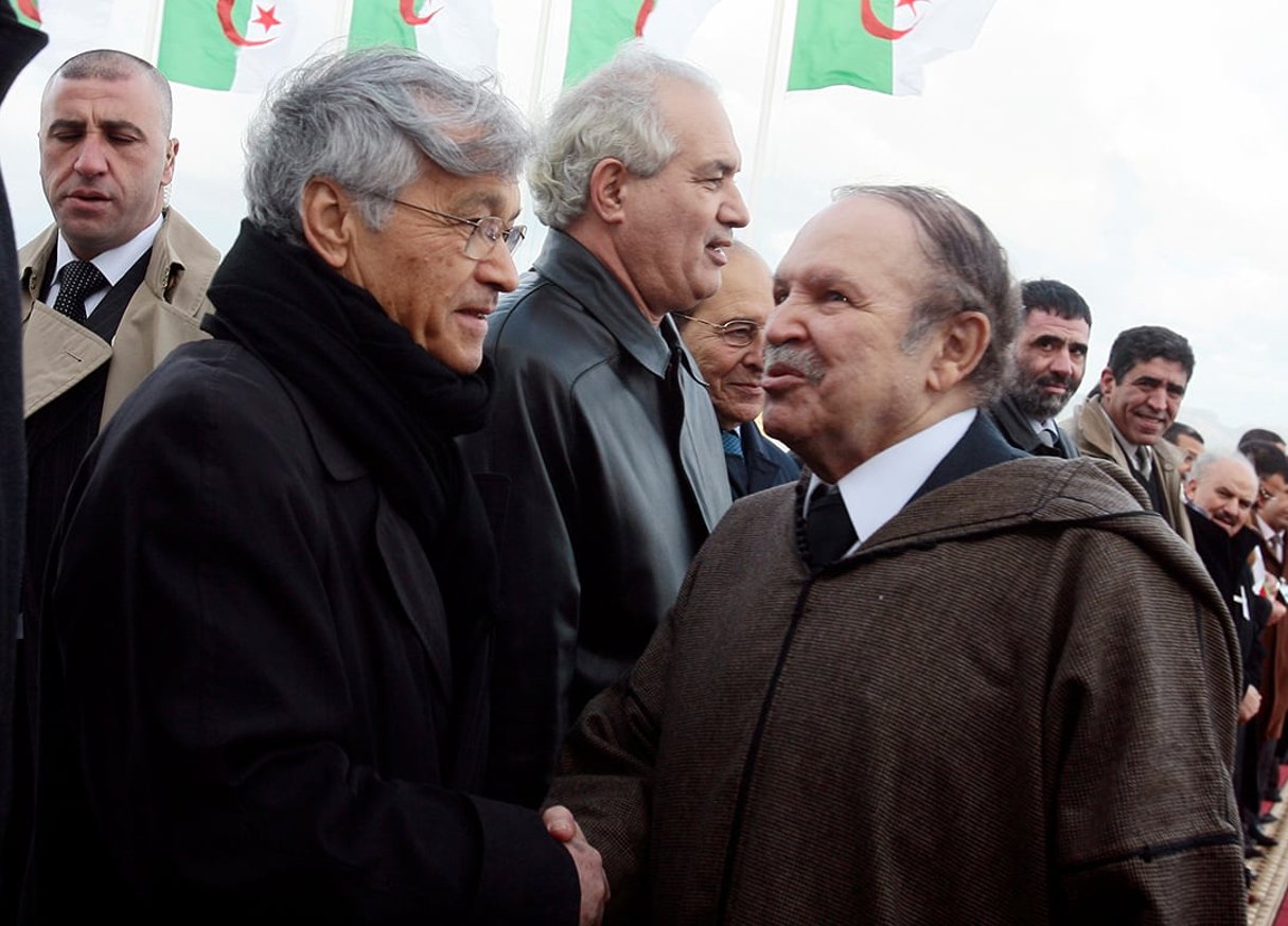 Chakib Khelil et Abdelaziz Bouteflika, en décembre 2008. © Zohra Bensemra/REUTERS