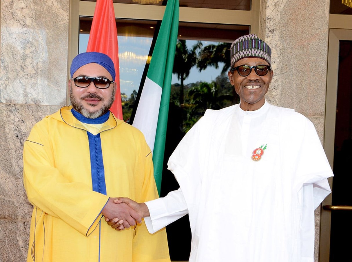 Mohammed VI et Muhammadu Buhari, à Abuja, le 2 décembre 2016. © MAP