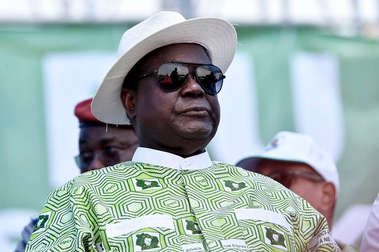 Henri Konan Bédié, lors d’un meeting du PDCI, à Yamoussoukro, le 19 octobre 2019. © SIA KAMBOU/AFP