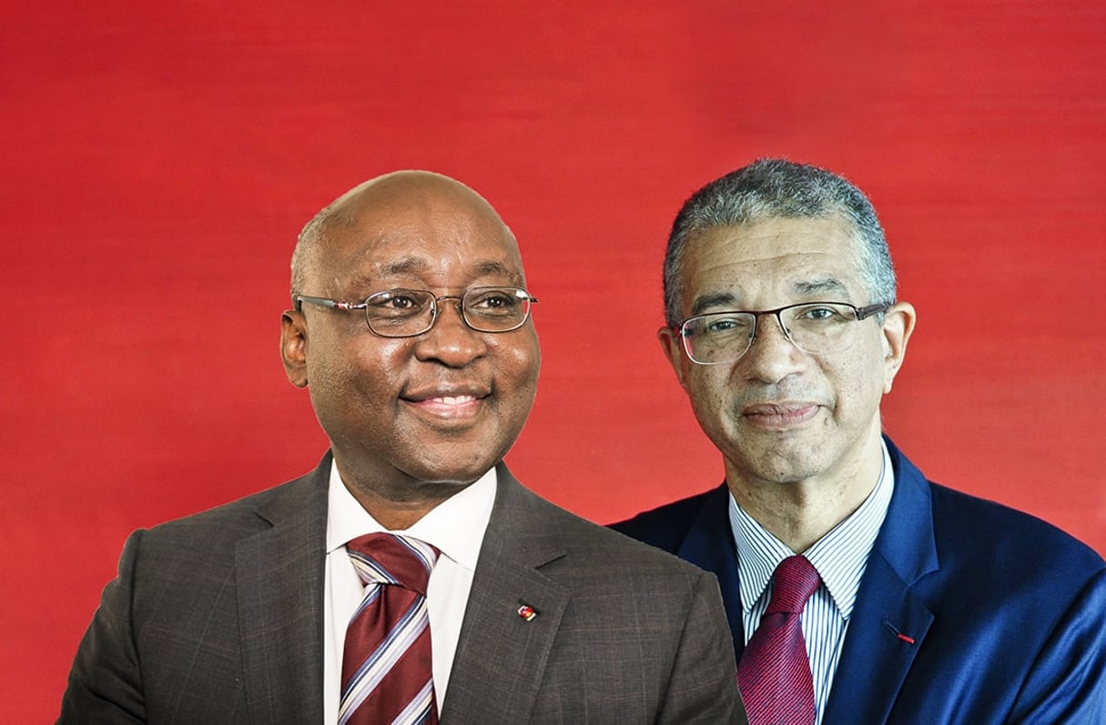 Donald Kaberuka et Lionel Zinsou, les deux fondateurs de la banque d’affaires aux ambitions panafricaines. © Eric Larrayadieu pour JA ; Vincent Fournier/JA