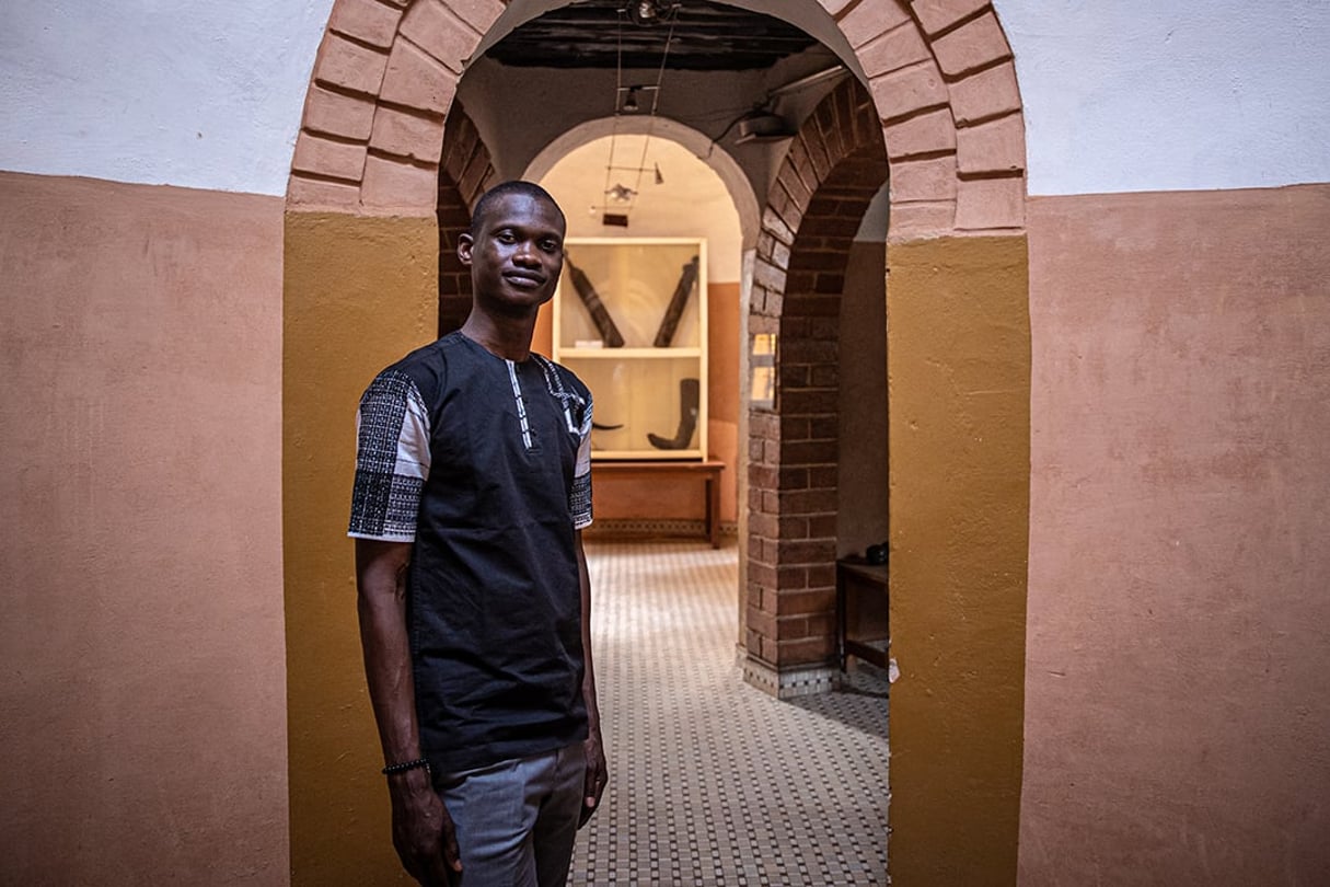 Mahamadi Ilboudo, le conservateur du musée de la Musique de Ouagadougou, le 17 février 2021.