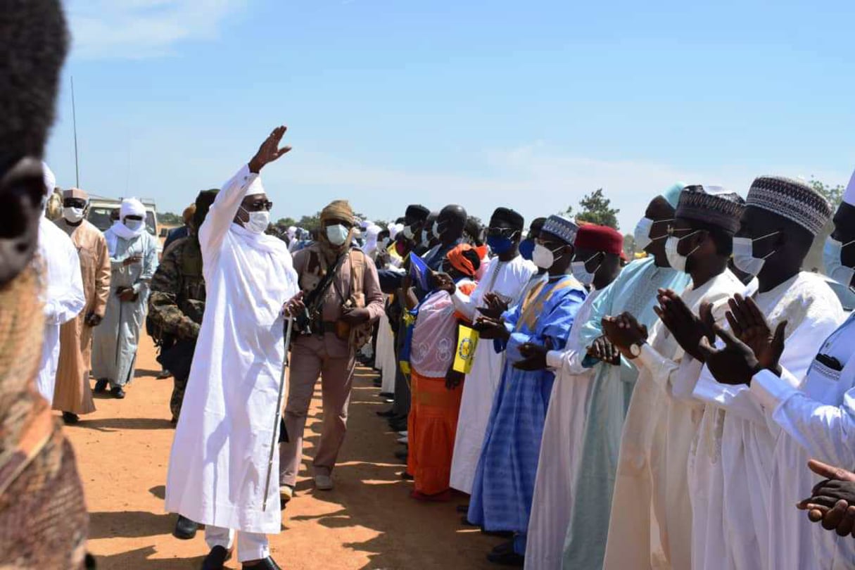 Le maréchal-président Idriss Déby Itno en campagne à Bongor, dans le Mayo-Kebbi Est. © Présidence du tchad