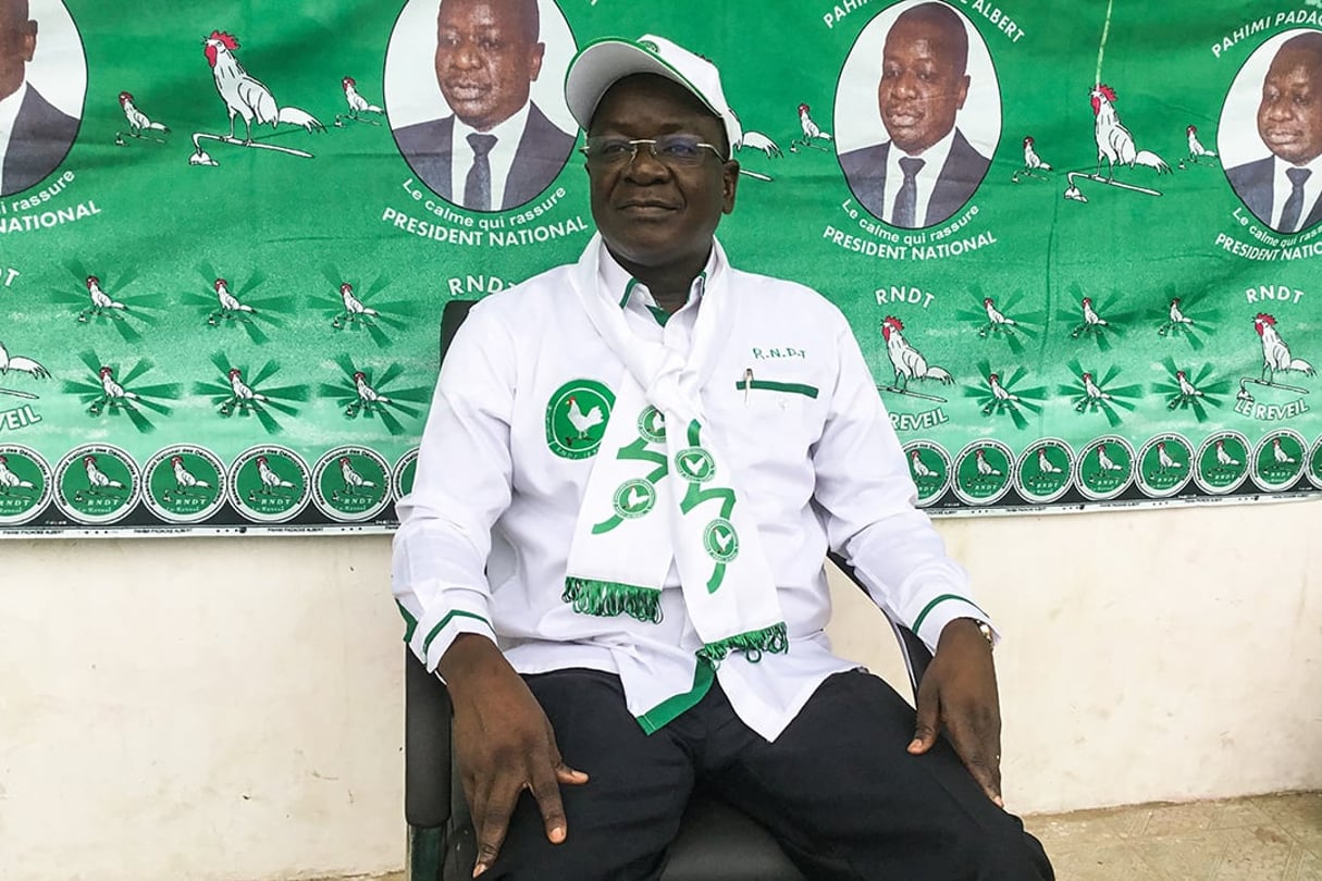 Albert Pahimi Padacké en campagne au stade Idriss Mahamat Ouya de N’Djamena, le 19 mars 2021. © DJIMET WICHE/AFP