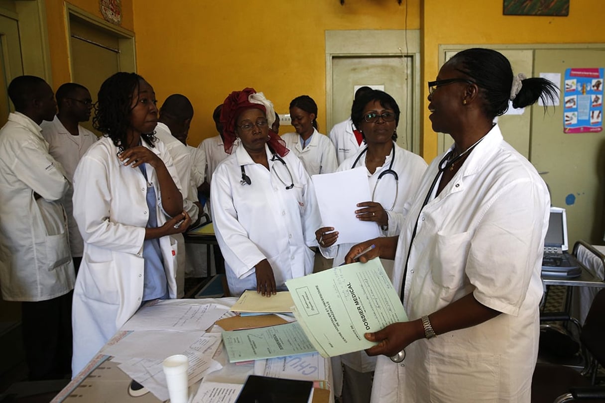 Dans l’unité de pédiatrie de l’hôpital de Brazzaville © Godong/Universal Images Group via Getty Images