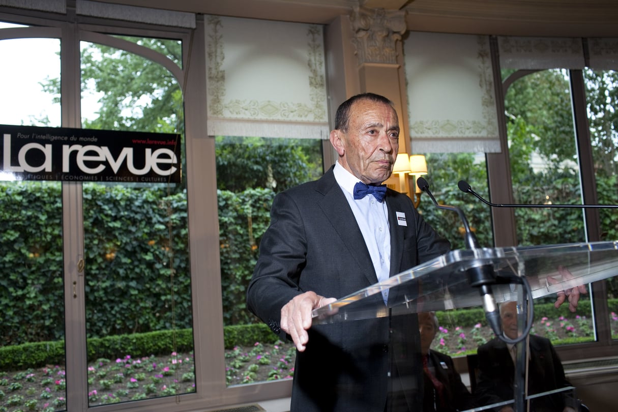 Béchir Ben Yahmed lors d’une soirée de « La Revue » le 6 mai 2010, à Paris © Bruno Lévy pour JA