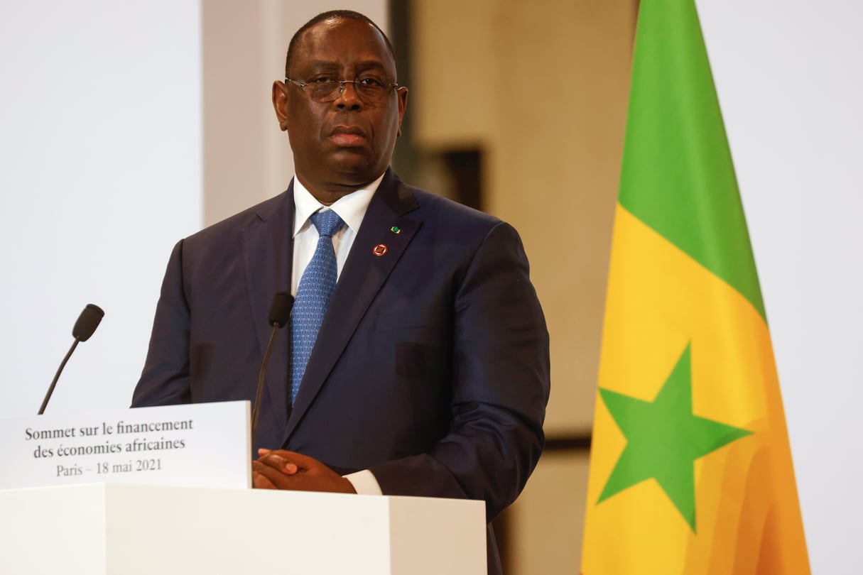 Le président sénégalais Macky Sall, lors du sommet de Paris, le 18 mai 2021. &copy; Ludovic Marin/Pool via REUTERS