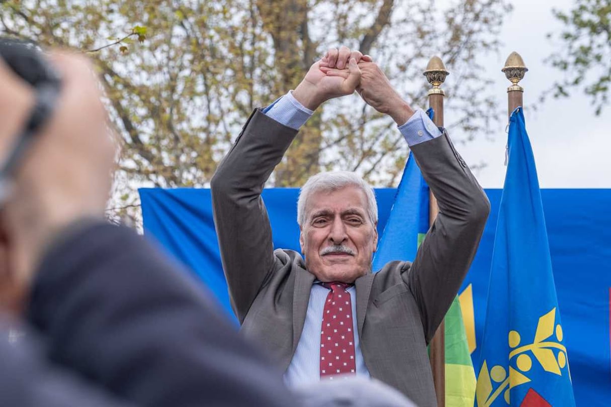 Ferhat Mehenni, président du mouvement pour l’autodétermination de la Kabylie. © Samir Maouche/Hans Lucas