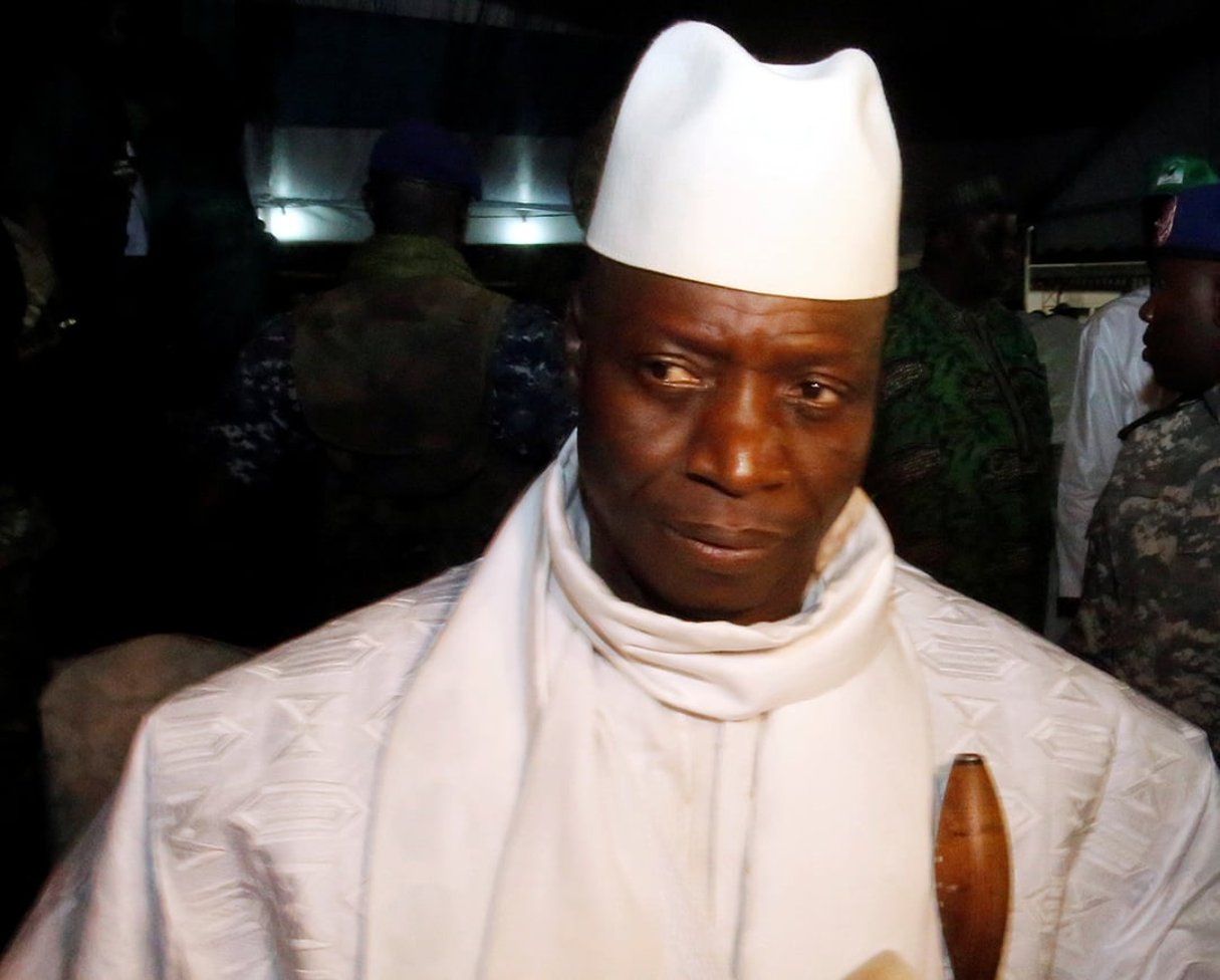 L’ancien président gambien Yahya Jammeh à Banjul, en novembre 2016. © Thierry Gouegnon/REUTERS