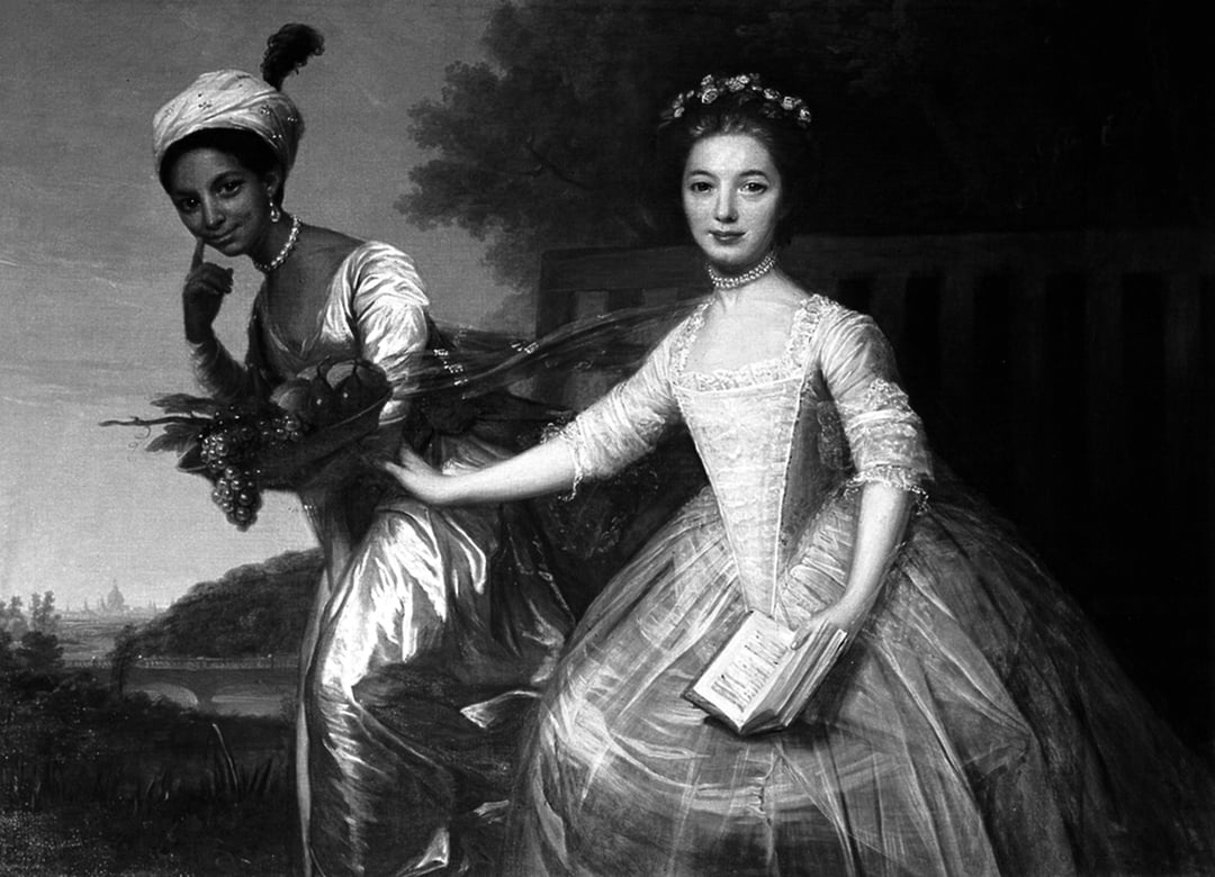 Dido Elizabeth Belle et Elizabeth Murray, peinture attribuée à David Martin. Cette fille d’un amiral britannique et d’une esclave est une figure emblématique associée aux courants anti-esclavagistes du XVIIIe siècle. © Courtesy of the Earl of Mansfield