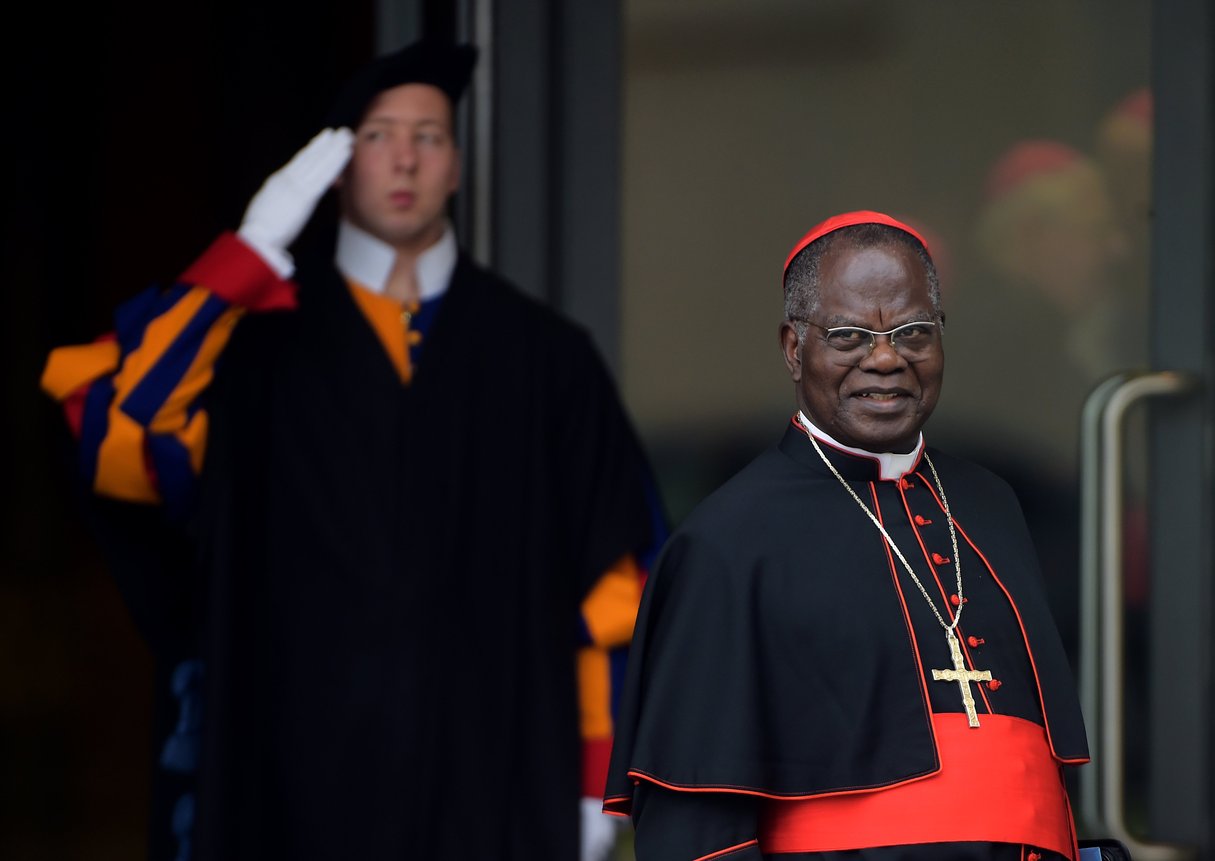 Le cardinal Laurent Monsengwo, à Rome en février 2015. © Eric Vandeville/ABACAPRESS