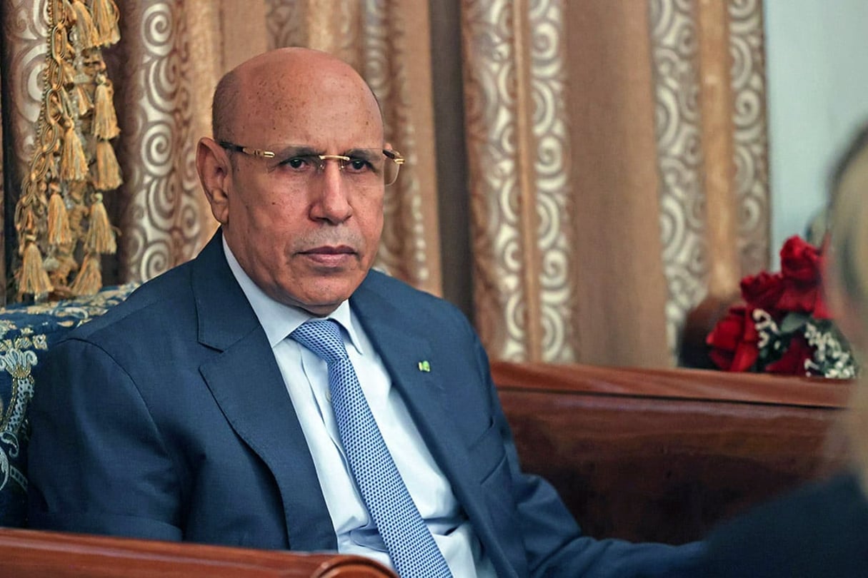 Mohamed Ould Ghazouani, lors de l’entretien avec Jeune Afrique, le 23 juillet à Nouakchott. © Watt Abdel Jelil