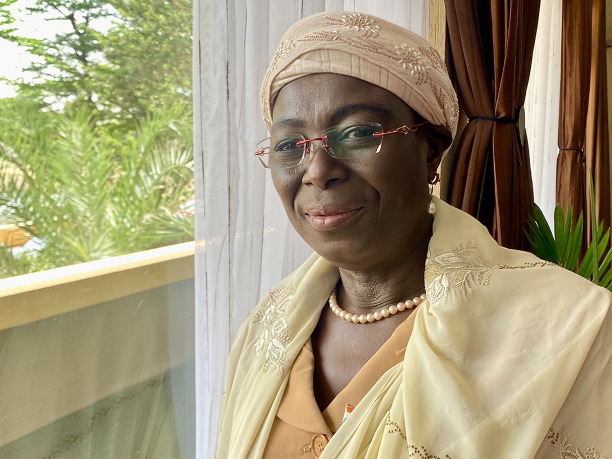 Ousseini Hadizatou Yacouba, Ministre des Mines, dans son bureau à Niamey, le 16 juillet 2021. © François Xavier Freland pour JA