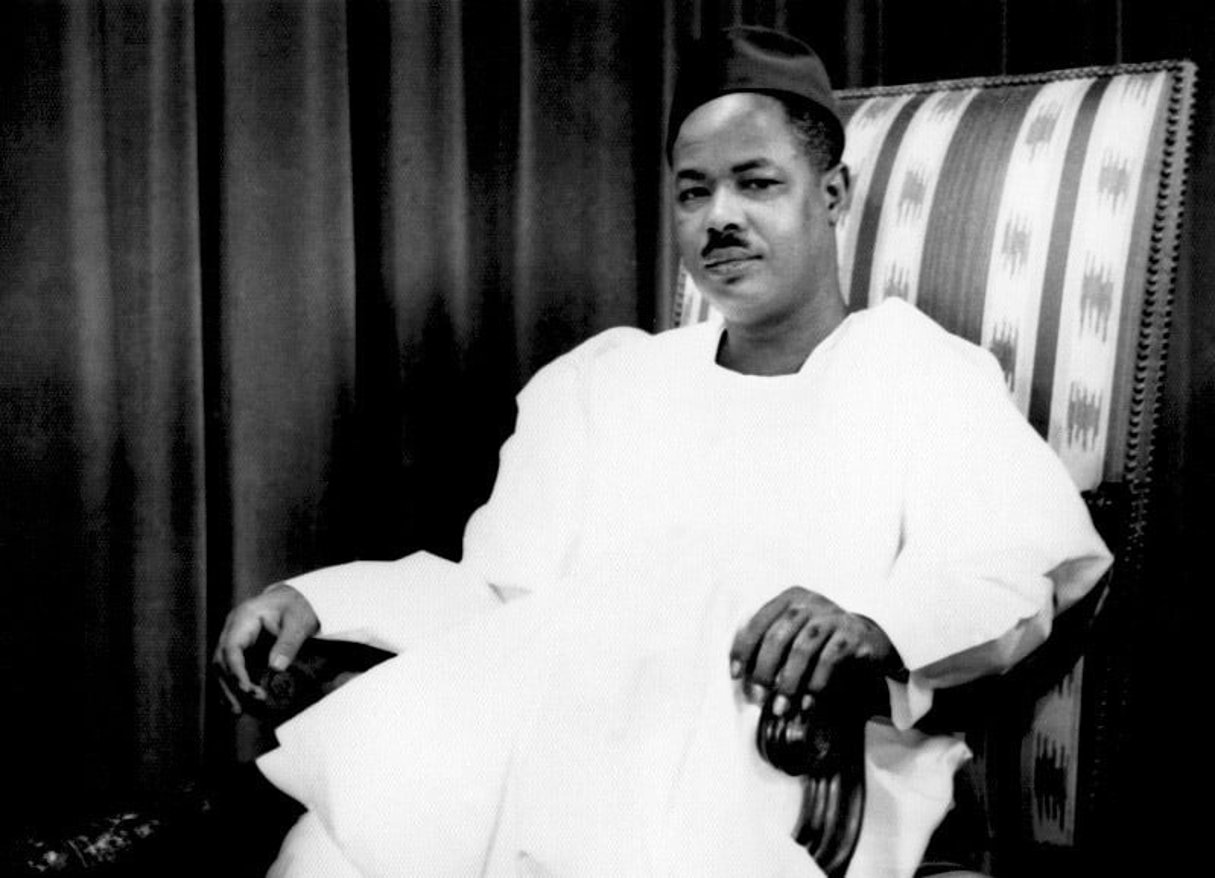 Le président camerounais Ahmadou Ahidjo dans les années 1960. © AFP