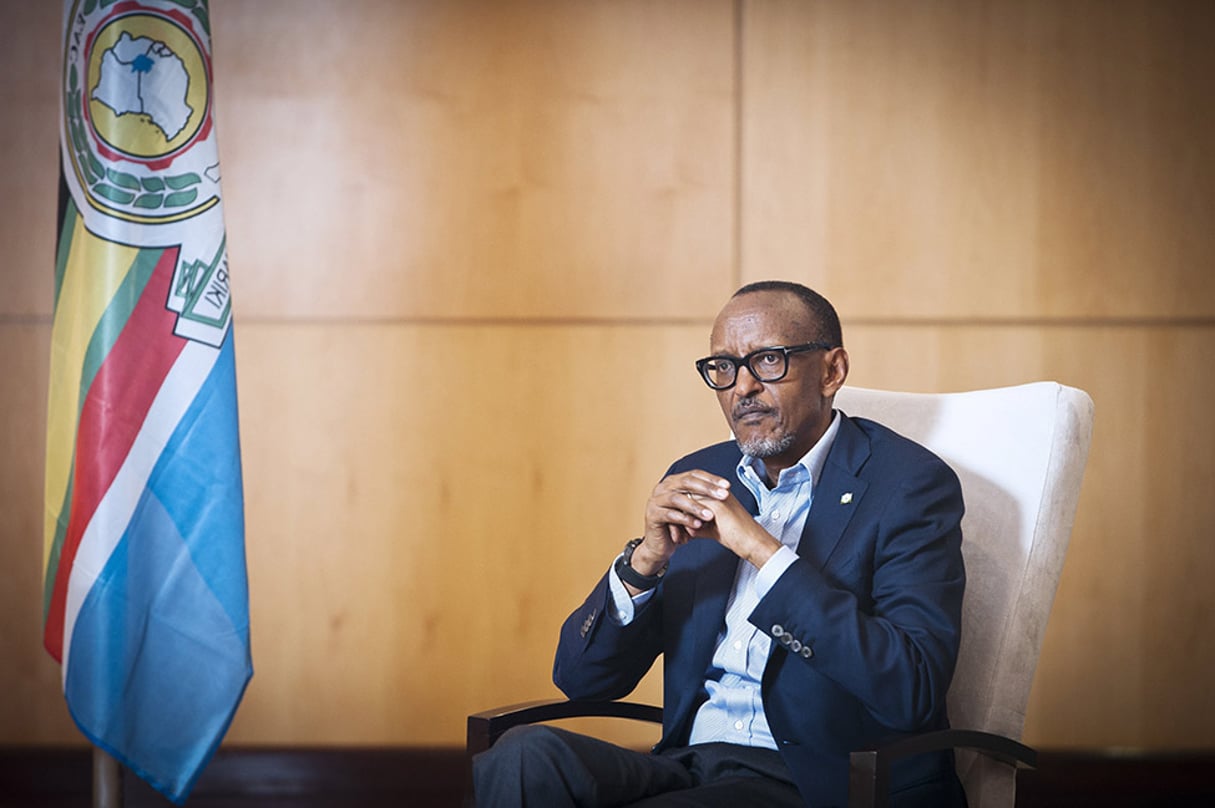 Paul Kagame, président de la République du Rwanda. © Photo Vincent Fournier/JA