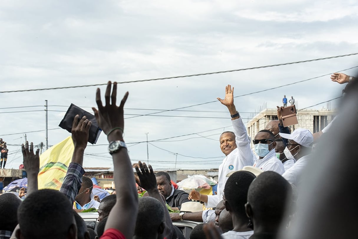 Moïse Katumbi, à Kinshasa, le 6 novembre 2020, lors de son retour après cinq ans d’exil. © ARSENE MPIANA/AFP