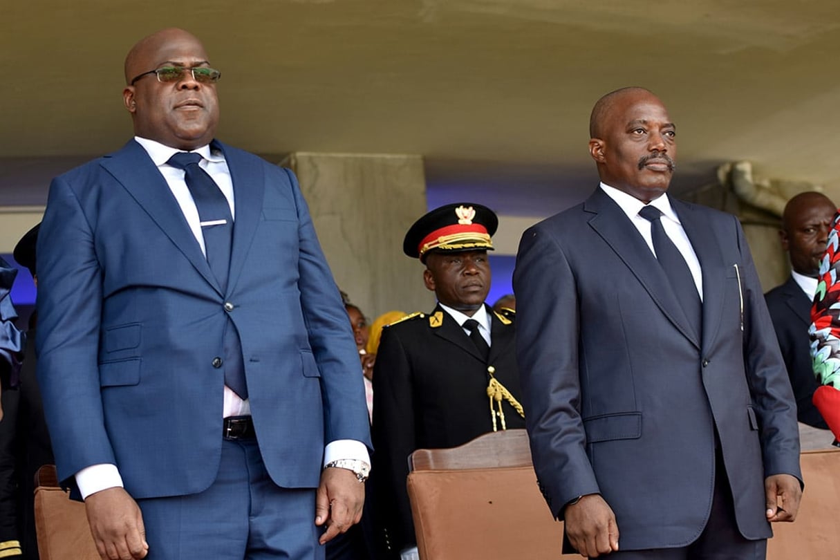 Félix Tshisekedi et Joseph Kabila, en janvier 2019. © Olivia Acland/REUTERS