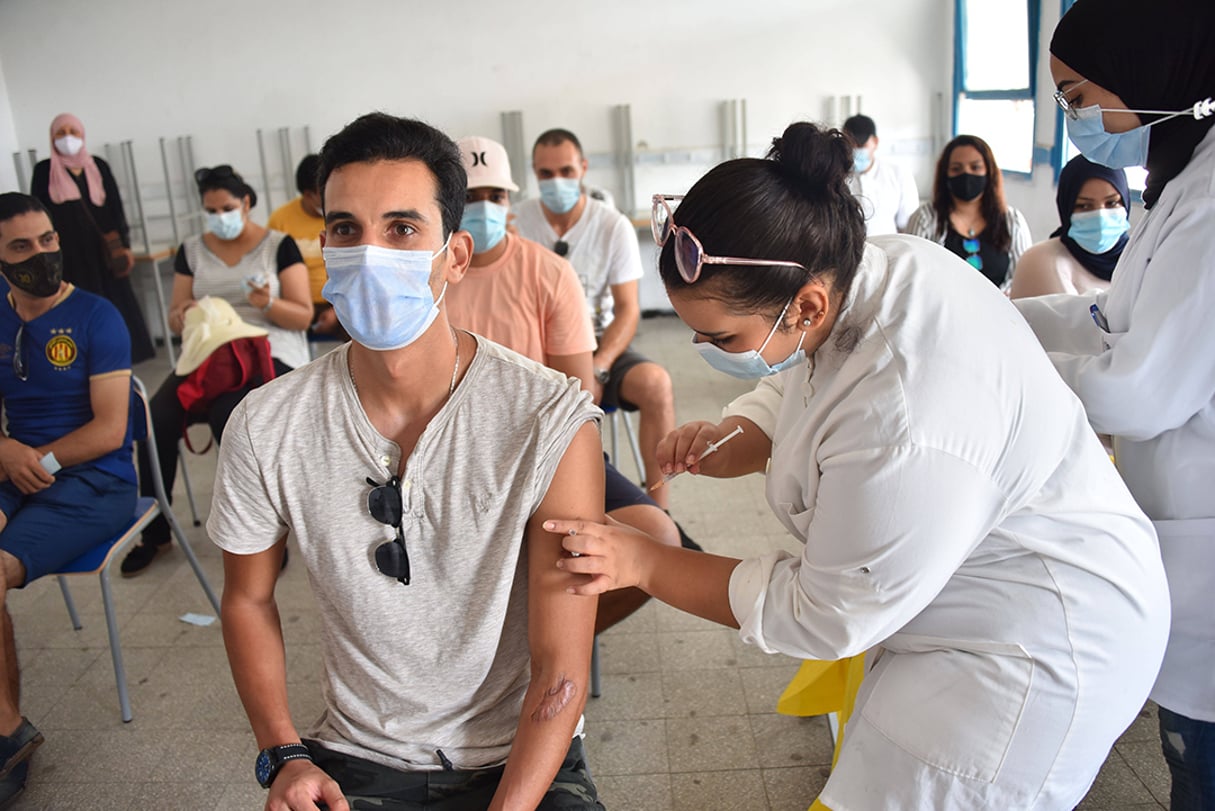 Près de 1 million des 18-39 ans ont été vaccinés en 24 heures à la mi-août 2021. © Jdidi Wassim / Medialys Images/S/SIPA
