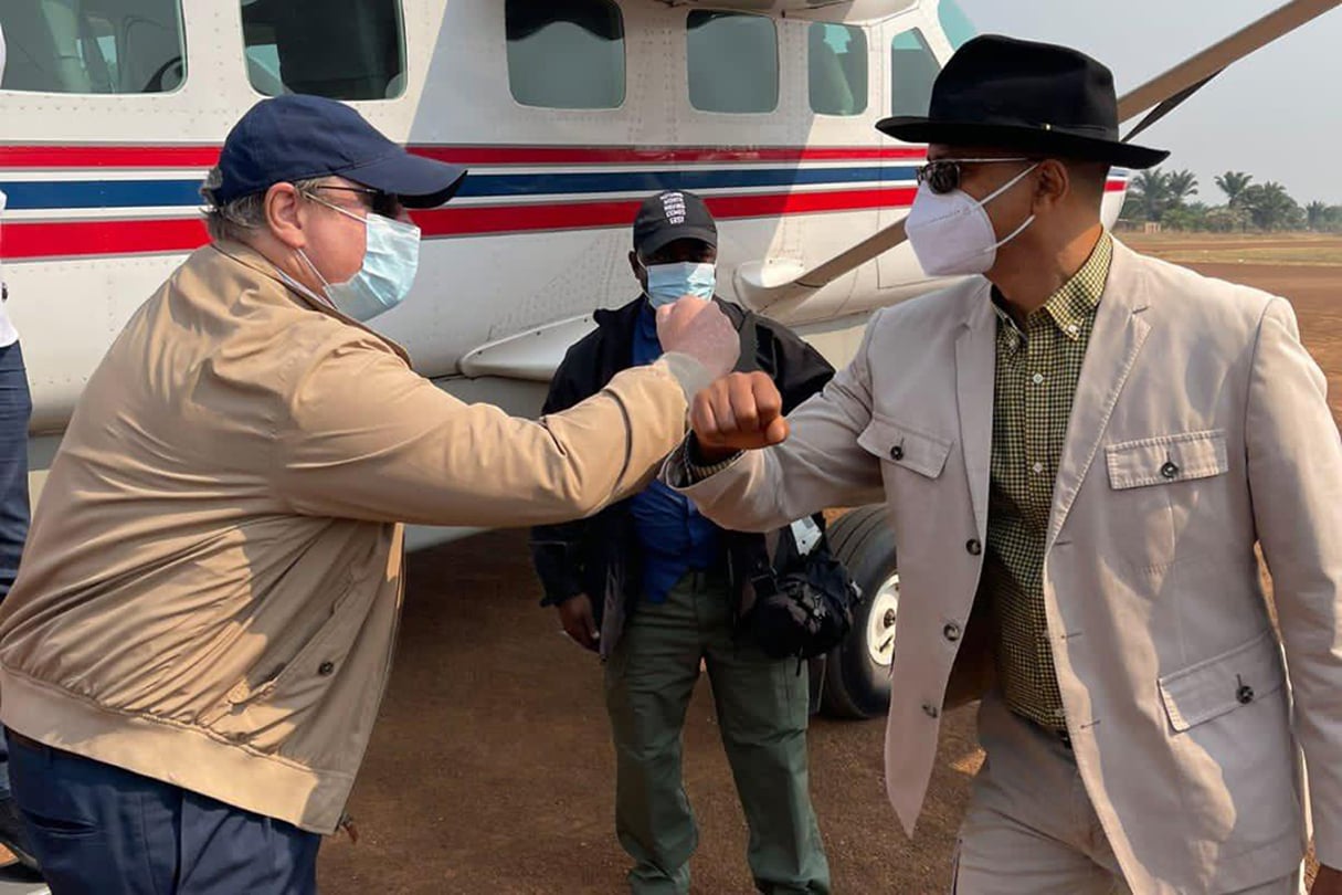 Mike Hammer et Moïse Katumbi, le 9 septembre à Kashobwe. © Africa presse