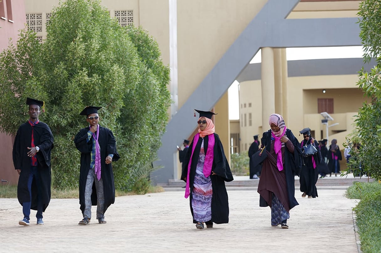 Sur le nouveau campus de l’université de Djibouti.