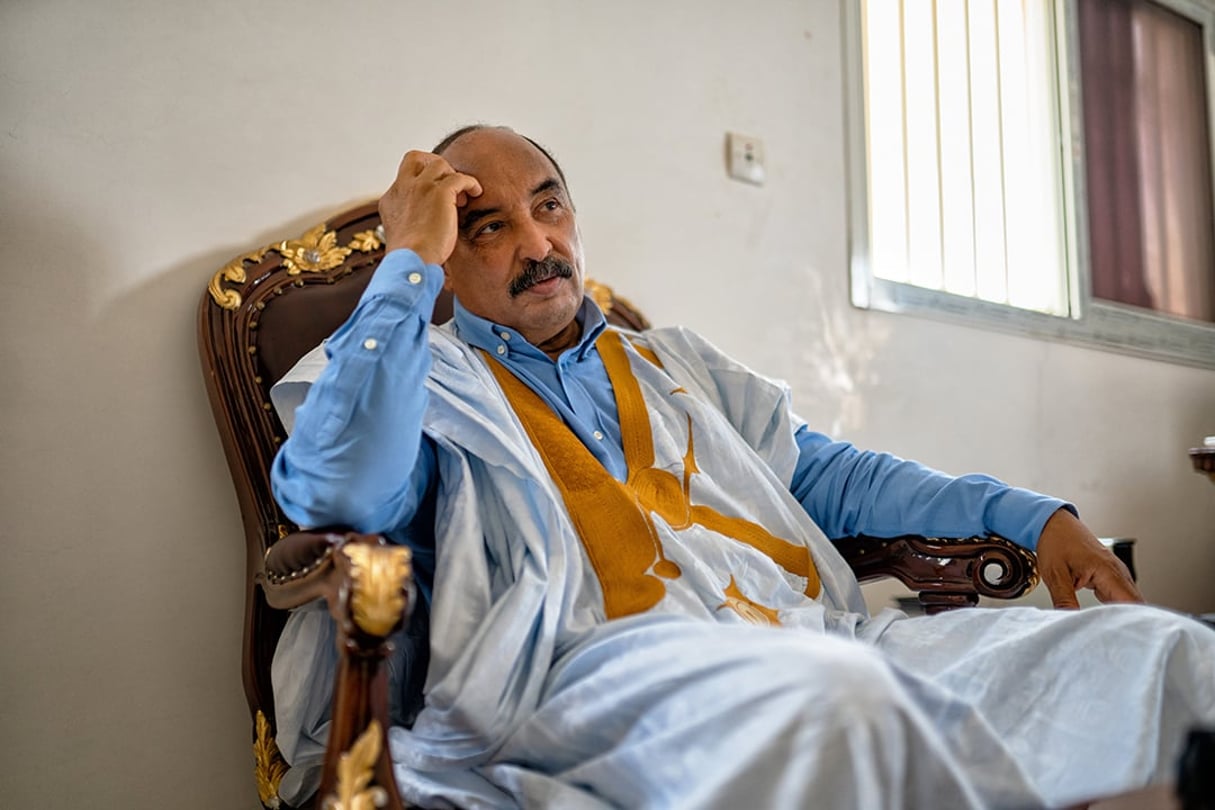 L’ancien président mauritanien Mohamed Ould Abdelaziz, à Nouakchott en avril 2021. © Béchir Maloum pour JA