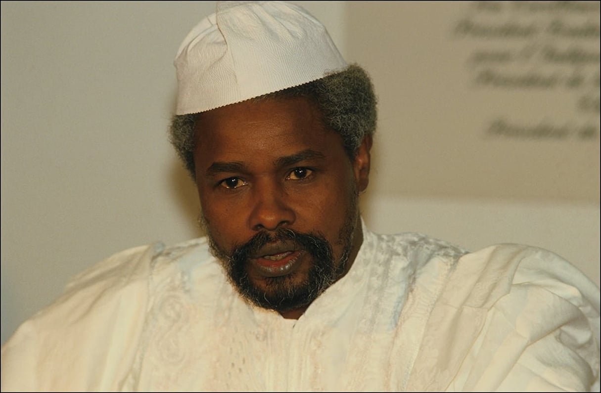 Hissein Habré, en janvier 1987. © Raphael GAILLARDE/Gamma-Rapho via Getty Images