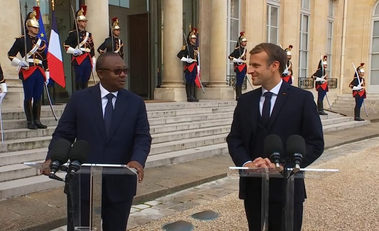 Avec Emmanuel Macron, le 15 octobre à l'Élysée. &copy; Présidence française