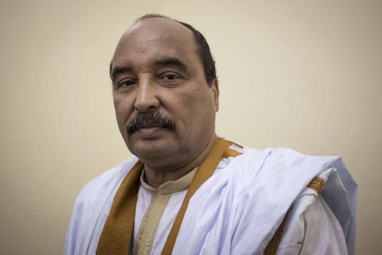 L’ancien président Mohamed Ould Abdelaziz, lors du Festival des villes anciennes à Oualata. © THOMAS SAMSON/AFP