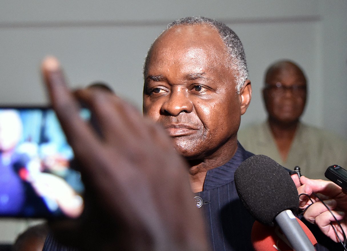 L’ancien ministre ivoirien du Travail Hubert Oulaye à Abidjan, le 26 décembre 2017. © SIA KAMBOU/AFP