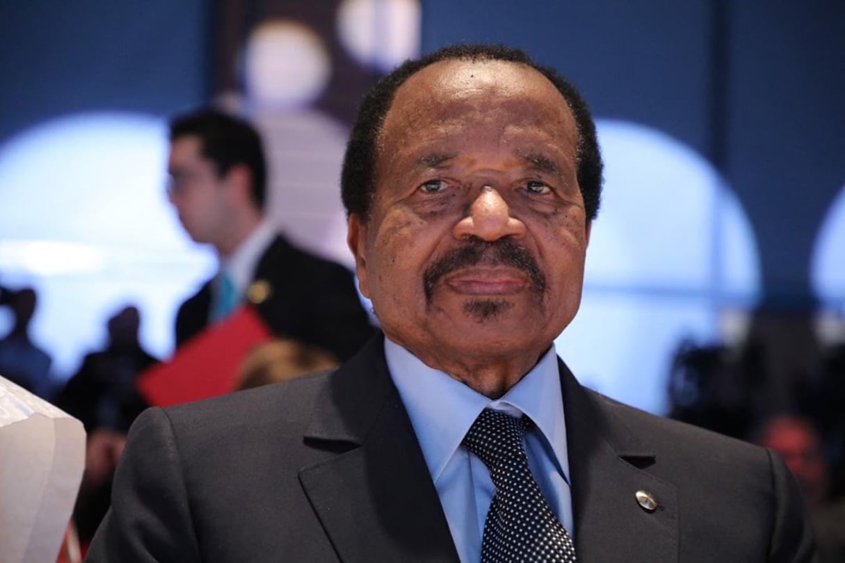 Le président camerounais Paul Biya le 10 octobre 2019, à Lyon (France). © LUDOVIC MARIN/AFP