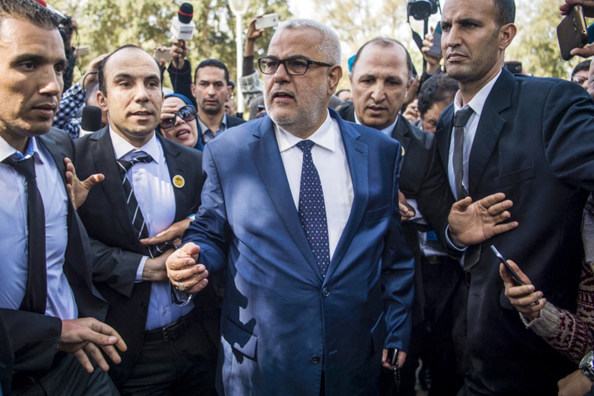 Abdelilah Benkirane, leader du Parti de la justice et du développement, en mars 2017. © FADEL SENNA/AFP