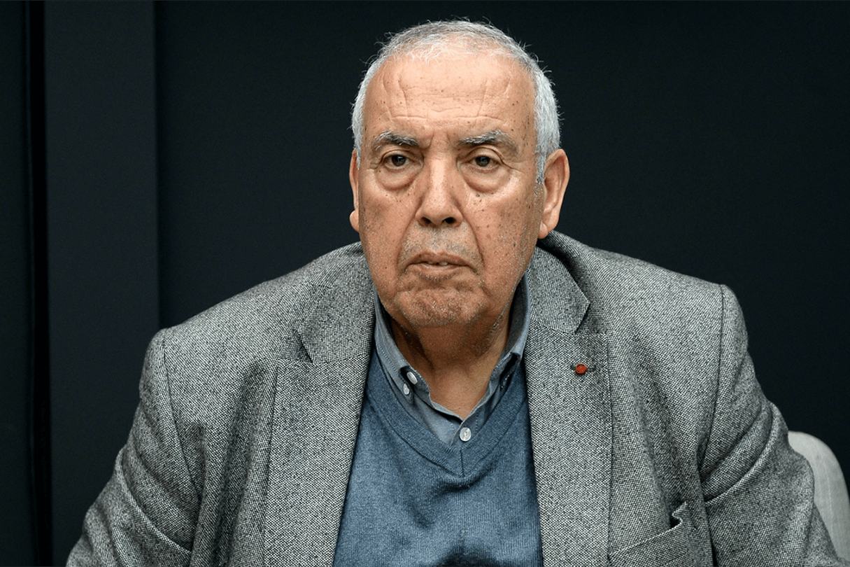 Abdelkader Retnani, directeur des éditions La Croisée des chemins au Salon du livre de Paris, en mars 2017 © Jean-Marc ZAORSKI/Gamma-Rapho via Getty Images