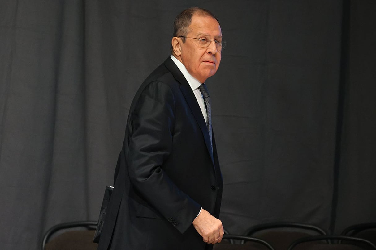 Sergueï Lavrov, le ministre russe des Affaires étrangères, le 2 décembre 2021. © Russian Foreign Ministry/TASS/Si/SIPA
