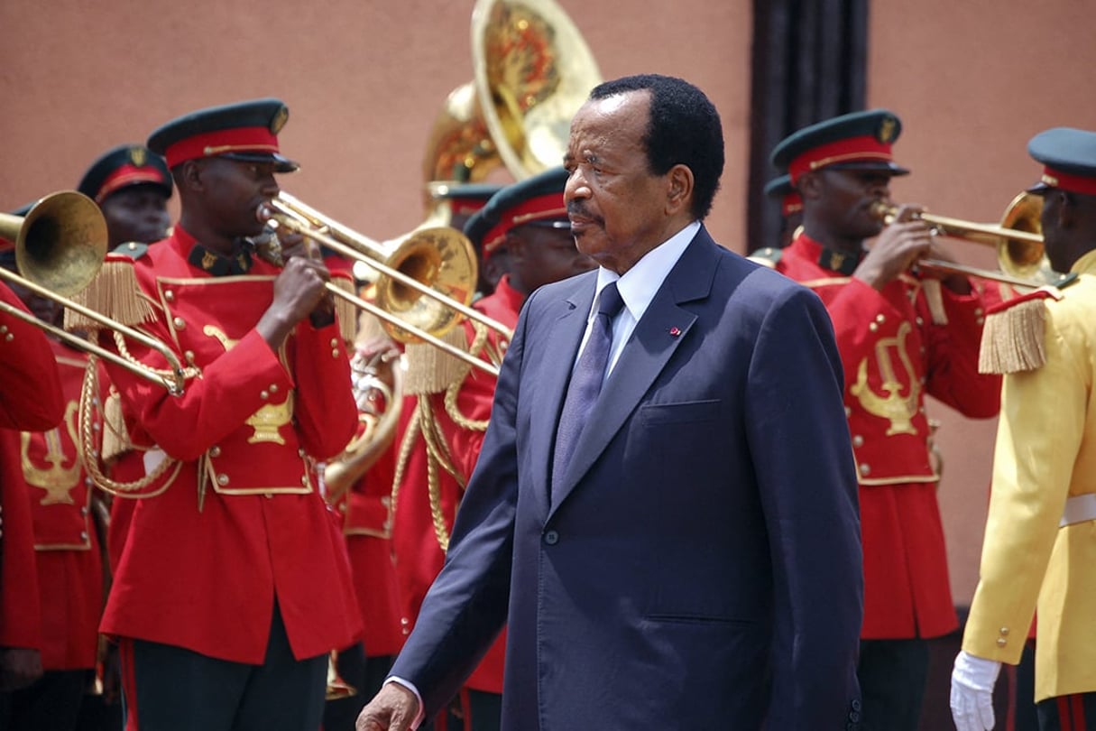 Paul Biya, ici à sa cérémonie d’investiture, à Yaoundé, le 6 novembre 2018. © Etienne Mainimo/EPA/MAXPPP